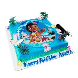 Baby Moana Photo Cake