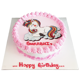 Baby Unicorn Photo Cake
