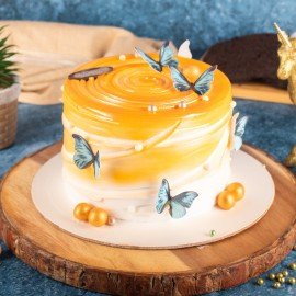 Mango Butterfly Cake