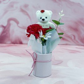 Rasmalai Dream with Teddy Bouquet