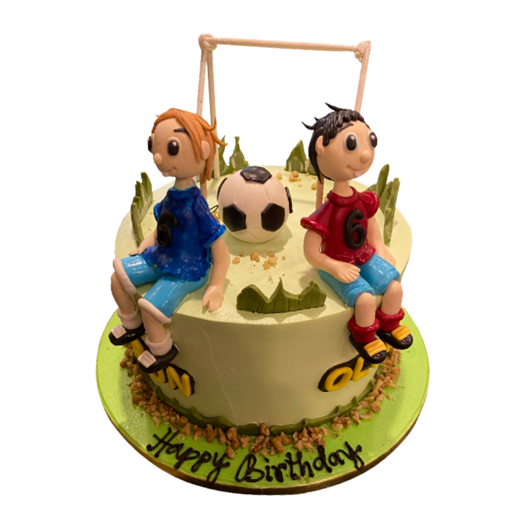 Football with Character theme cake