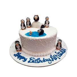 Penguin Theme Cake