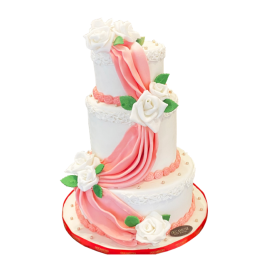 Pink Wedding Cake