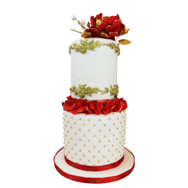 Wedding Cake with Rose