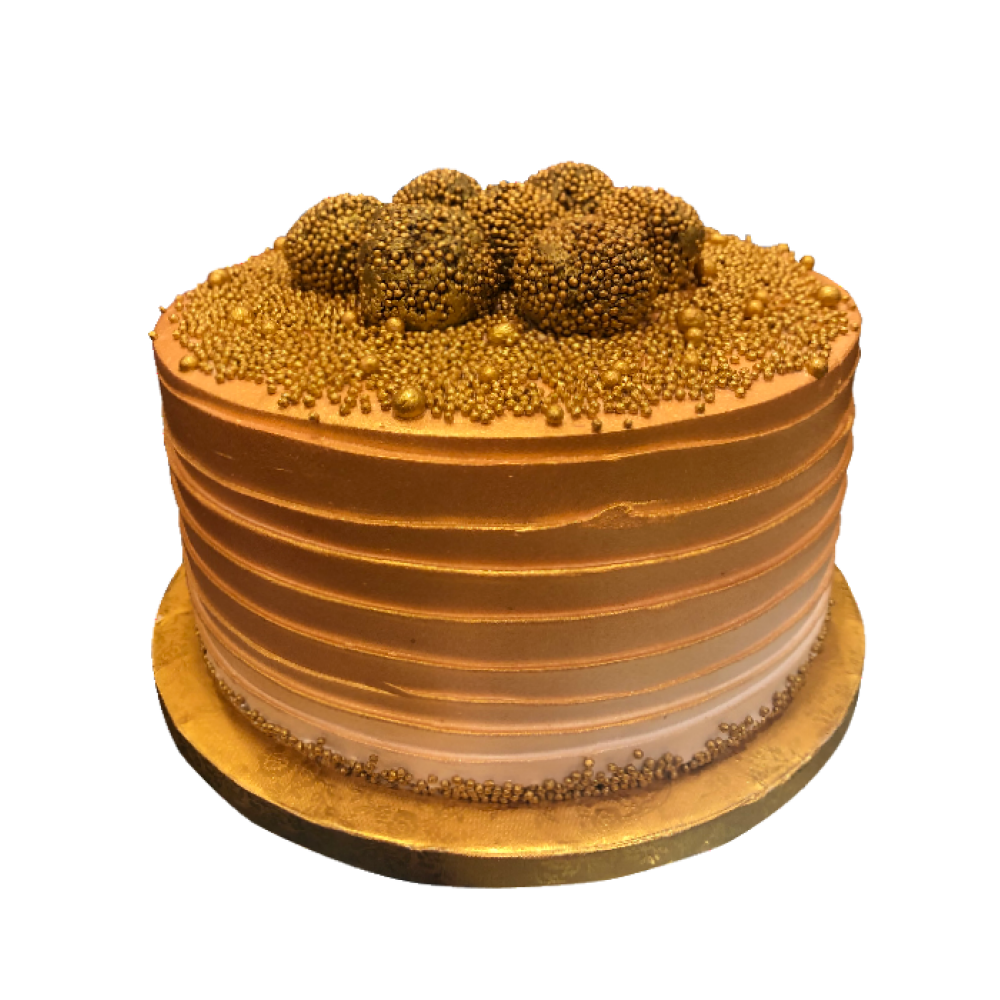 Golden theme cake