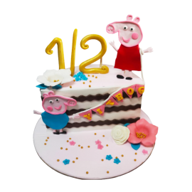 Peppa Pig Half Theme Cake