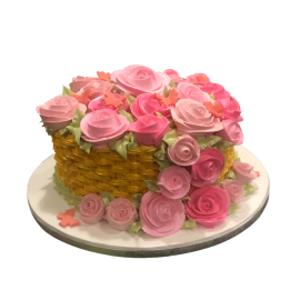 Pink flower cake